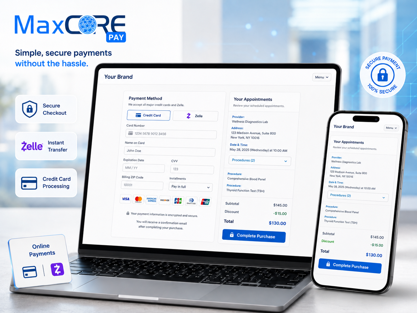 Maxcore Pay solution page visual