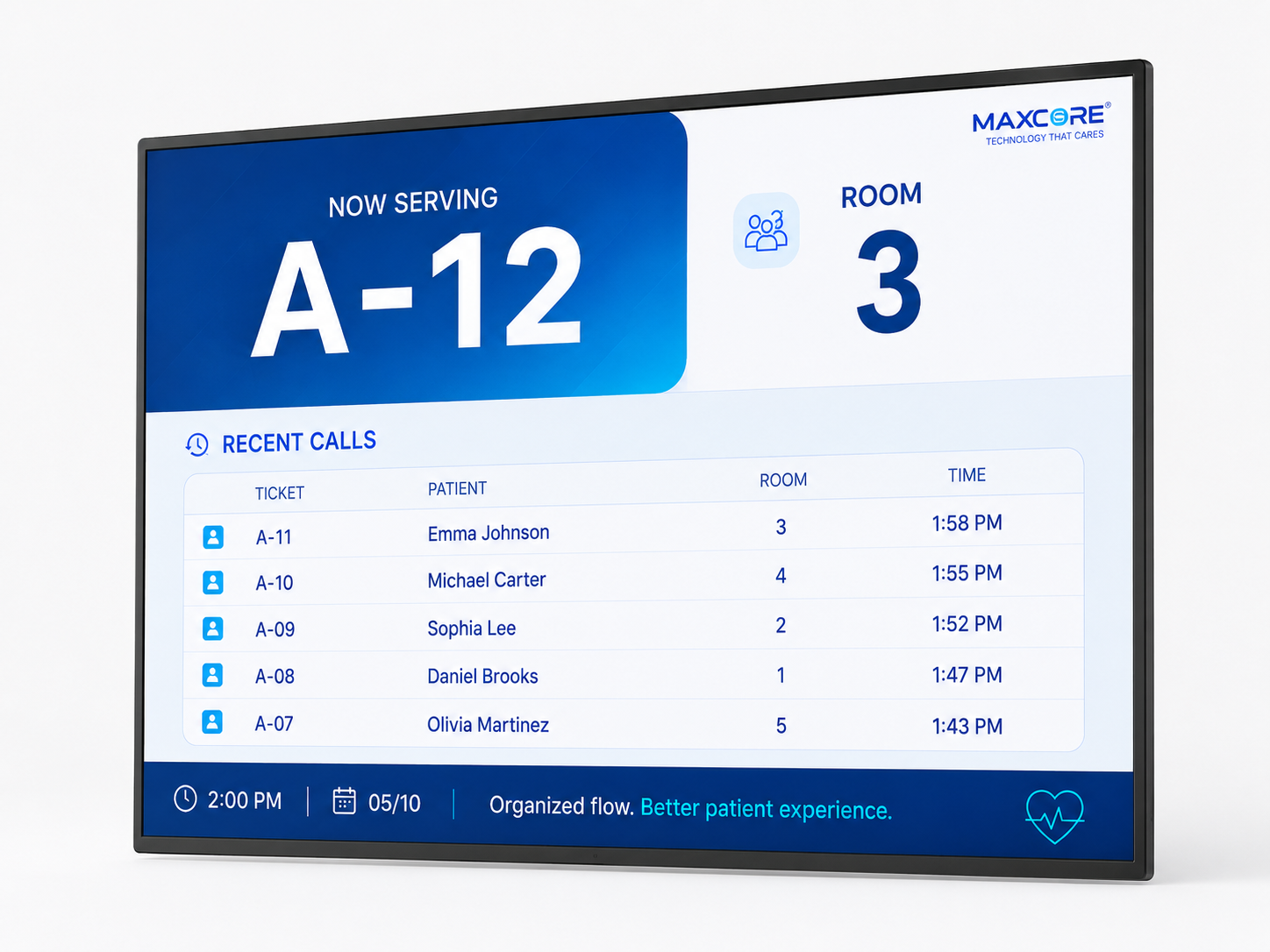 Queue Display solution page visual